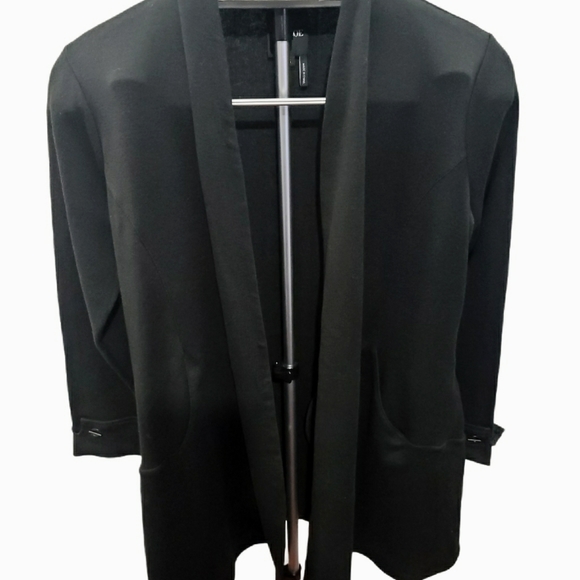 Nic+Zoe Black Casual Open Front Duster Car… - Picture 5 of 7